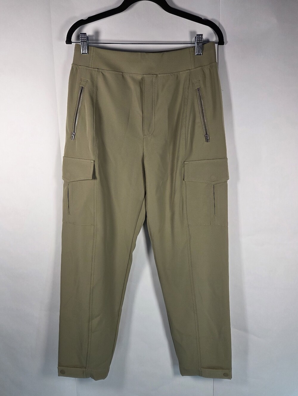 Athleta Olive Green Cargo Joggers with Zip Pockets